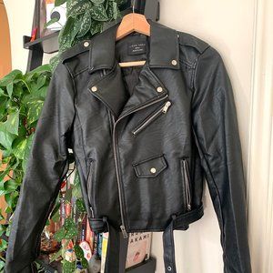 Faux Leather Motorcycle Jacket